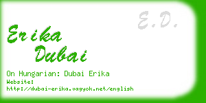 erika dubai business card